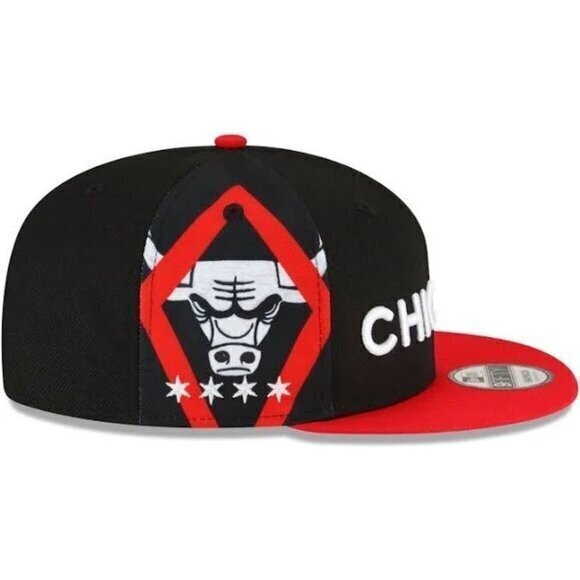 Chicago Bulls Snapback Hat‎ Black/Red Flat Brim Cap - Size 7 7/8 - Picture 2 of 7